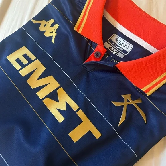 Kappa Blue Soccer Jersey with Red and Yellow Accents - Picture 6 of 7